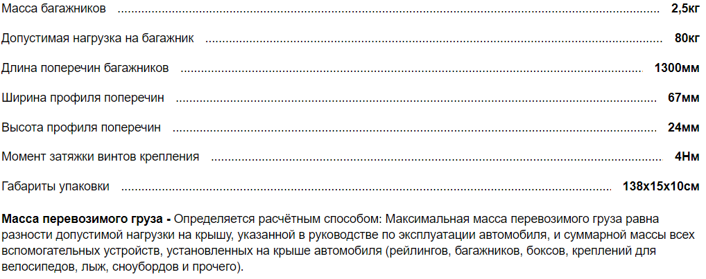 Багажники АЭРО с креплением "СКОБА" на рейлинги с просветом